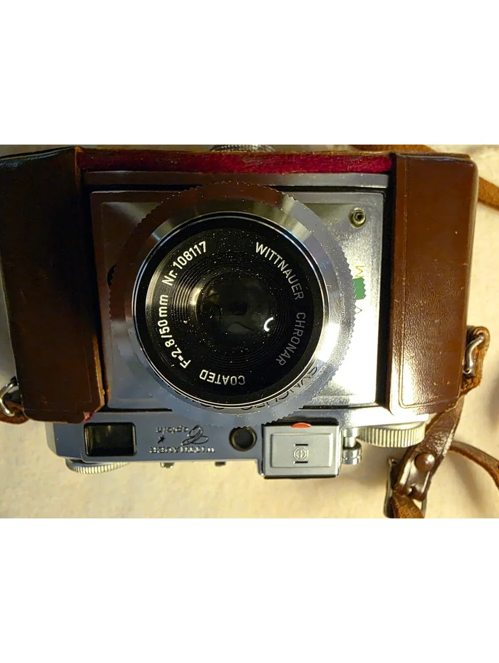 Vintage Wittnauer 35mm Rangefinder Camera Chronar 50mm f/2.8 Lens  Leather Case